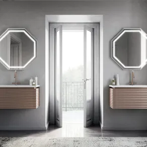 Dolcevita è il nome della collezione d'arredo bagno dal design sofisticato e inedito di Ideagroup