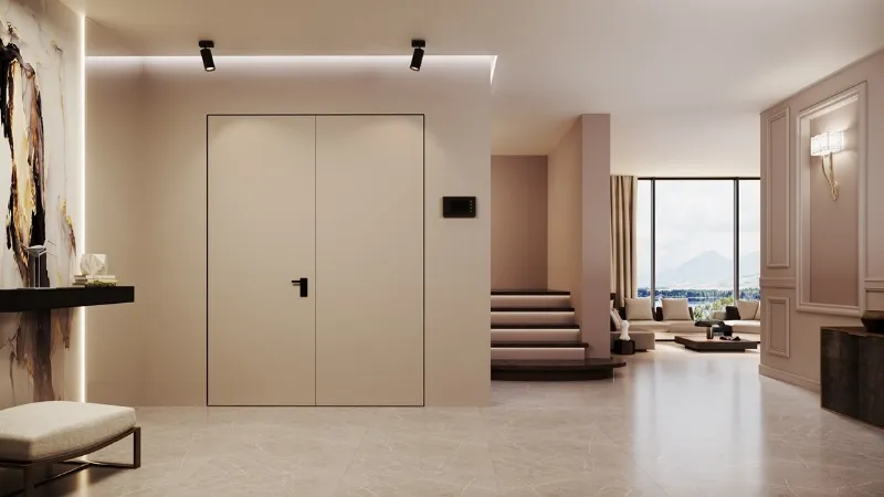 Un modello di porta Rasomuro by Di.Bi. a due ante