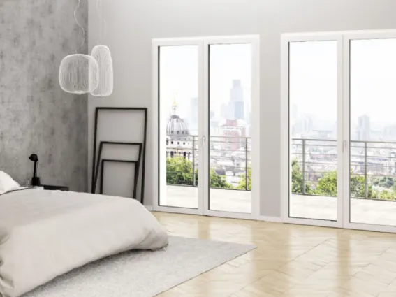 Squareline, finestra in PVC di Oknoplast