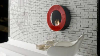 Circle di Biò fireplace si appende come un quadro