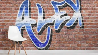 Carta Graffiti Walpaper di muralswallpaper.com