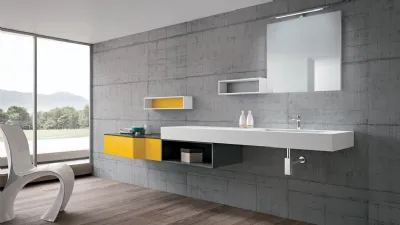Mobile bagno sospeso Str8 116 By Gruppo Geromin