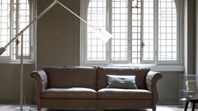 divano pelle in stile classico Margot