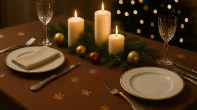 La tovaglia per la tavola di Natale