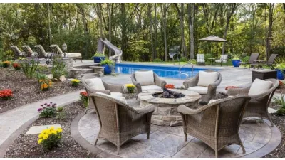 Pavimento in cemento stampato realizzato dalla Design System