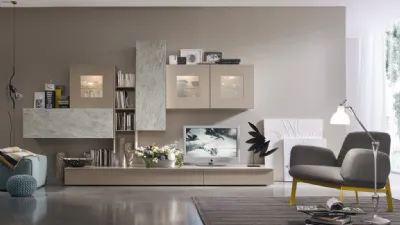 Pareti color tortora soggiorno