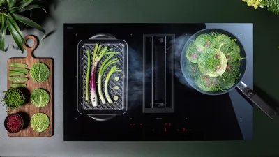 Piano cottura con cappa integrata Quantum Pro Easy di Falmec