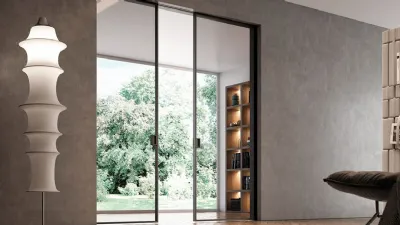 Sistemi di Design in vetro e alluminio Plana di Bertolotto Porte