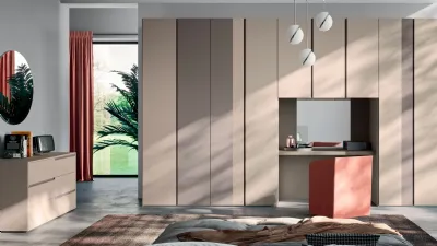 Armadio battente con anta Terna e maniglia Filo di Orme