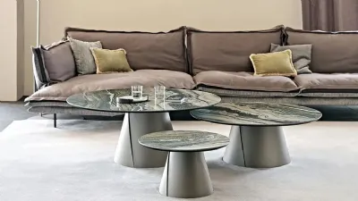Tavolini rotondi moderni Albert Keramik di Cattelan Italia