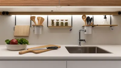 Cucina con top in laminato
