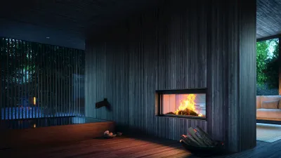 MCZ - Plasma115B Wood: camino bifacciale a legna