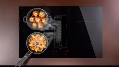 Falmec Zero, piano cottura con cappa integrata